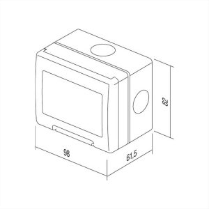 ΚΟΥΤΙ ΕΞΩΤΕΡΙΚΟ CUBO IP55 3M TEM PW MODUL - 31637