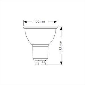 ΛΑΜΠΑ LED GU10 5W 4000Κ 120° 42V GEYER - LHGC5-42