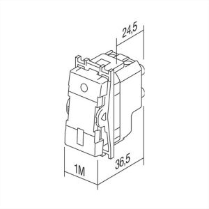 ΔΙΑΚΟΠΤΗΣ ΜΕΣΑΙΟΣ ΑΛΕΡΕΤΟΥΡ ΜΗΧΑΝΙΣΜΟΣ 16AX 250V 1M TEM MODUL - 31338