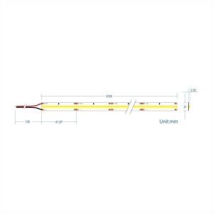 ΤΑΙΝΙΑ LED 12W 3000Κ IP20 24V CRI90 COB 5m CUBALUX (τεμ) - 500112