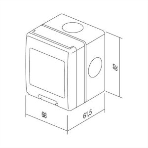 ΚΟΥΤΙ ΕΞΩΤΕΡΙΚΟ CUBO IP55 PW 2M TEM MODUL - 31635