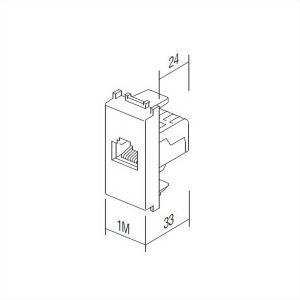 ΠΡΙΖΑ CAT5e RJ45 1M IW TEM MODUL - 17852