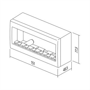 ΚΟΥΤΙ ΕΞΩΤΕΡΙΚΟ CUBO IP20 6M PW TEM MODUL - 31914