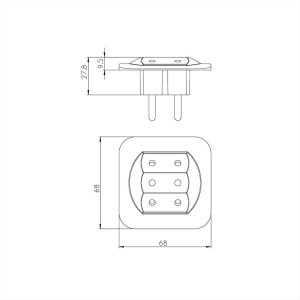 ΑΝΤΑΠΤΟΡΑΣ ΣΟΥΚΟ ΣΕ 3 ΔΙΠΟΛΙΚΑ FLAT ΜΑΥΡΟ KOPP - 174905008