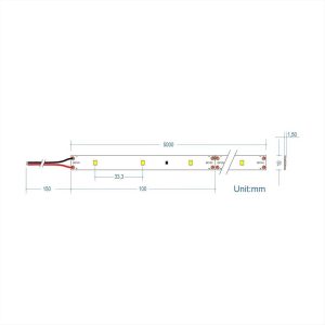 ΤΑΙΝΙΑ LED 4.8W 4000Κ IP65 12V 30LED/M JAZZ CUBALUX (τεμ) - 130676
