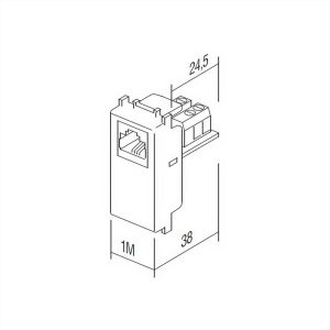 ΠΡΙΖΑ RJ11 1M ES TEM MODUL - 17901