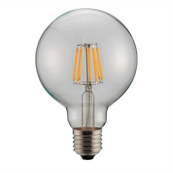 ΛΑΜΠΑ LED Ε27 G95 8W 6500Κ DIMMABLE FILAMENT EUROLAMP - 147-81436