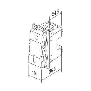 ΔΙΑΚΟΠΤΗΣ ΡΟΛΛΩΝ 1-0-2 16AX 250V 1M ΜΗΧΑΝΙΣΜΟΣ TEM MODUL - 31570