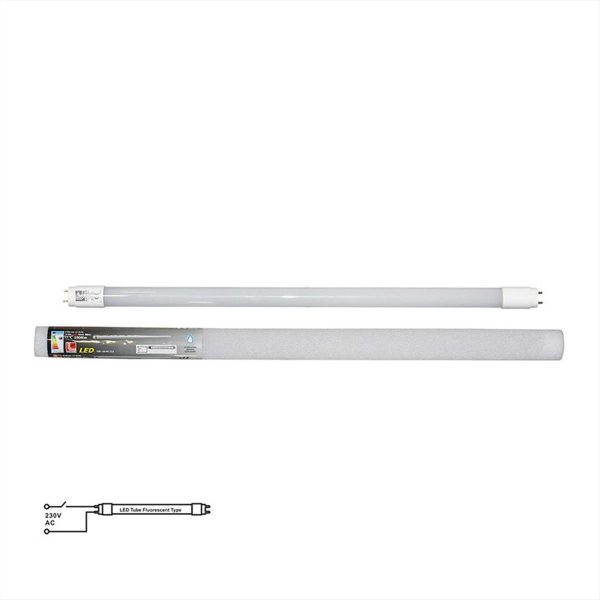 ΛΑΜΠΑ LED Τ8 60CM 9W 6500Κ 1 ΑΚΡΟΥ ADELEQ - 13-0190