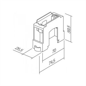 ΒΑΣΗ ΣΤΗΡΙΞΗΣ ΓΙΑ ΡΑΓΑ DIN 35mm 1M TEM MODUL - 26140