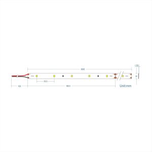 ΤΑΙΝΙΑ LED 4.2W 3000Κ IP65 12V 30LED/M 5M TORA CUBALUX (τεμ) - 500006