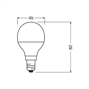 ΛΑΜΠΑ LED Ε14 ΣΦΑΙΡΙΚΗ 4.9W 4000Κ LEDVANCE - 049422