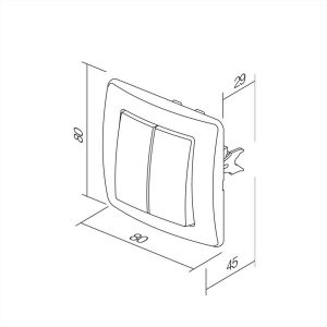 ΔΙΑΚΟΠΤΗΣ ΔΙΠΛΟΣ ΑΛΕΡΕΤΟΥΡ 10AX PW TEM EKONOMIK - 15117