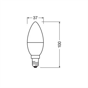 ΛΑΜΠΑ LED Ε14 ΚΕΡΙ 5W 4000Κ LEDVANCE - 973367