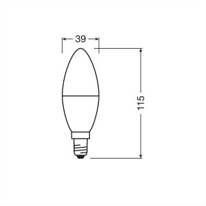 ΛΑΜΠΑ LED Ε14 ΚΕΡΙ 7.5W 2700Κ LEDVANCE - 152915