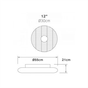 ΑΝΕΜΙΣΤΗΡΑΣ ΠΛΑΦΟΝΙΕΡΑ 45W ΛΕΥΚΟΣ 3CCT LINEME CIERZO NUOVO - 02-00178