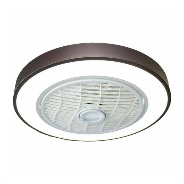 ΑΝΕΜΙΣΤΗΡΑΣ ΠΛΑΦΟΝΙΕΡΑ 35W CCT DIMMABLE ΚΑΦΕ LINEME MARIN - 02-00166