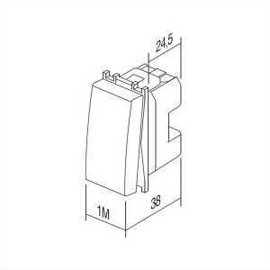 ΜΠΟΥΤΟΝ ΡΟΛΛΩΝ 1-0-2 16A 250V 1M PW TEM MODUL - 15442