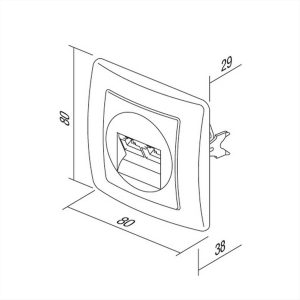 ΠΡΙΖΑ CAT5e KS ΔΙΠΛΗ 2*RJ45 8/8 PW TEM EKONOMIK - 17709