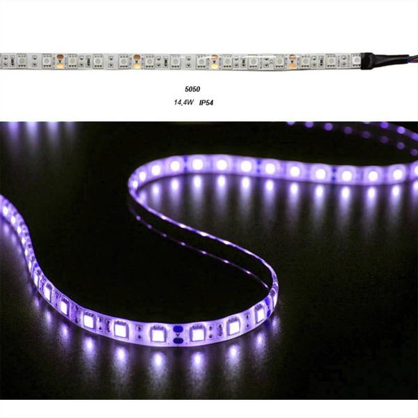 ΤΑΙΝΙΑ LED 14.4W RGB IP54 12V 60LED/M ADELEQ - 30-3412911