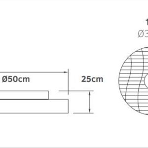 ΑΝΕΜΙΣΤΗΡΑΣ ΠΛΑΦΟΝΙΕΡΑ 30CM AURORA WOOD LINEME - 02-00191