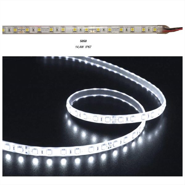 ΤΑΙΝΙΑ LED 14.4W 6500Κ IP67 24V 60LED/M ADELEQ - 30-3412490