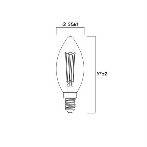ΛΑΜΠΑ LED Ε14 ΚΕΡΙ 4.5W 4000Κ DIMMABLE SYLVANIA - 0029368