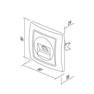 ΠΡΙΖΑ CAT5E KS RJ45 8/8 IW TEM EKONOMIK - 17708