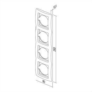 ΠΛΑΙΣΙΟ 4Θ ΚΑΘΕΤΟ IW TEM EKONOMIK - 24463