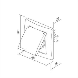 ΠΡΙΖΑ ΣΟΥΚΟ ΜΕ ΚΑΛΥΜΜΑ ΔΙΑΦΑΝΟ 2P+E 16A CT TEM EKONOMIK - 17718