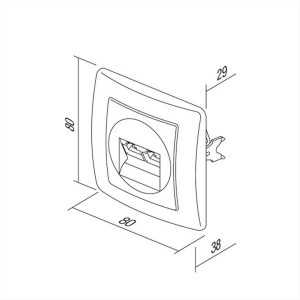 ΠΡΙΖΑ ΤΗΛΕΦΩΝΙΚΗ ΔΙΠΛΗ KS 2*RJ11 6/4 IW TEM EKONOMIK - 17987