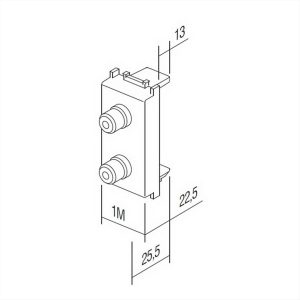 ΠΡΙΖΑ ΗΧΟΥ 2*RCA 1M PW TEM MODUL - 17695