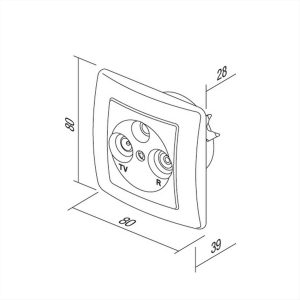 ΠΡΙΖΑ SAT-TV ΤΕΡΜΑΤΙΚΗ 3dB PW TEM EKONOMIK - 17549
