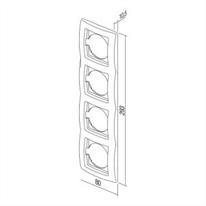 ΠΛΑΙΣΙΟ 4Θ ΚΑΘΕΤΟ PW TEM EKONOMIK - 24446