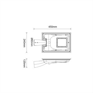 ΦΩΤΙΣΤΙΚΟ ΔΡΟΜΟΥ ΗΛΙΑΚΟ LED ΜΕ PANEL 50W 4000Κ ACA - SONNE5040