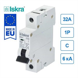 ΑΣΦΑΛΕΙΑ ΑΥΤΟΜΑΤΗ 1*32Α C 6kA ISKRA - 786091105000