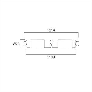 ΛΑΜΠΑ LED Τ8 120CM 13.3W 4000Κ 1 ΑΚΡΟΥ SYLVANIA - 0030232