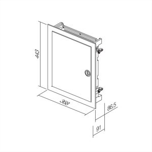 ΠΙΝΑΚΑΣ ΧΩΝΕΥΤΟΣ ΜΕΤΑΛΛΟΠΛΑΣΤΙΚΟΣ 2*12Θ ΛΕΥΚΗ ΠΟΡΤΑ TEM MODUL RB21 - 28774