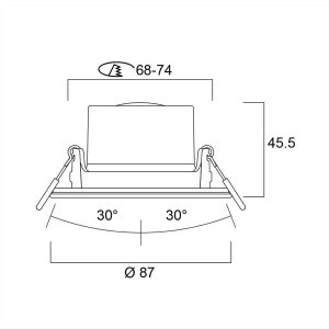 ΦΩΤΙΣΤΙΚΟ ΣΠΟΤ LED 5W 3CCT IP44 38° ΚΙΝΗΤΟ ΛΕΥΚΟ SYLVANIA - 0005564