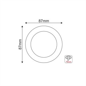 ΣΠΟΤ ΑΛΟΥΜΙΝΙΟΥ ΛΕΥΚΟ ΔΑΧΤΥΛΙΔΙ ΜΑΥΡΟΣ ΚΑΘΡΕΠΤΗΣ ACA - GLGU1WB