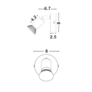 ΣΠΟΤ ΕΠΙΤΟΙΧΟ ΒΑΣΗ 1Φ ΝΙΚΕΛ ΣΑΤΙΝΕ GU10 NOVA LUCE BASE - 660001