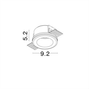 ΣΠΟΤ ΓΥΨΙΝΟ ΣΤΡΟΓΓΥΛΟ ΒΑΘΥ NOVA LUCE TOBIA - 9879111