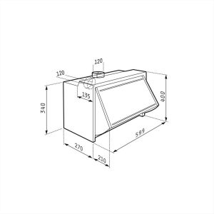 ΑΠΟΡΡΟΦΗΤΗΡΑΣ ΠΤΥΣΣΟΜΕΝΟΣ 60CM 1*115W ΚΑΦΕ PYRAMIS - 065031402