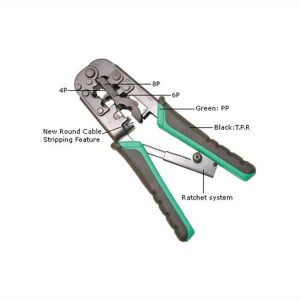 ΠΡΕΣΑ ΤΗΛΕΦΩΝΙΚΗ 4P/6P/8P ΜΕ ΚΑΣΤΑΝΙΑ CP-376TR PRO'SKIT - 01.041.0097