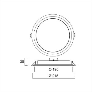 ΦΩΤΙΣΤΙΚΟ LED PANEL 24W 4000Κ 22CM SYLVANIA - 0055190