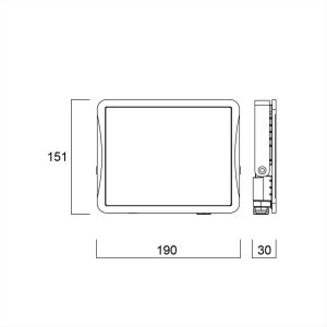 ΠΡΟΒΟΛΕΑΣ LED 45W 3000K ΜΑΥΡΟΣ SYLVANIA - 0050117