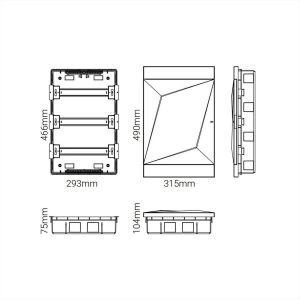 ΠΙΝΑΚΑΣ ΧΩΝΕΥΤΟΣ ΠΛΑΣΤΙΚΟΣ 3*12Θ IP40 ΔΙΑΦΑΝΗ ΠΟΡΤΑ LINEME - 09-02013