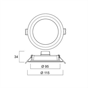 ΦΩΤΙΣΤΙΚΟ LED PANEL 8W 4000Κ 12CM SYLVANIA - 0053914
