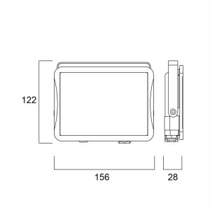 ΠΡΟΒΟΛΕΑΣ LED 42W 4000Κ ΜΑΥΡΟΣ SYLVANIA - 0050165