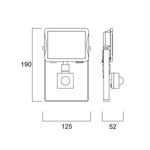 ΠΡΟΒΟΛΕΑΣ LED 27W ΜΕ ΑΝΙΧΝΕΥΤΗ ΚΙΝΗΣΗΣ 4000Κ ΜΑΥΡΟΣ SYLVANIA - 0050169